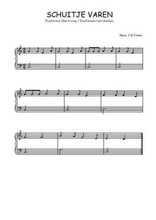 Téléchargez l'arrangement pour piano de la partition de Schuitje varen en PDF